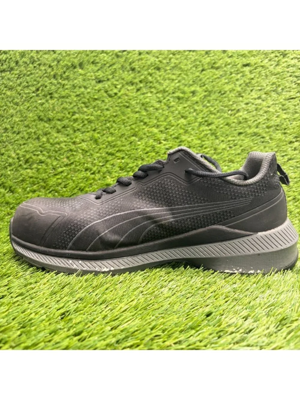 Puma Motion PWR Slide Mens Size 10 Black Gray Composite Toe Safety Work Shoes